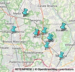 Mappa Via Spinelli, 20033 Desio MB, Italia (3.84545)