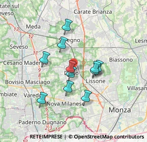 Mappa Via Spinelli, 20033 Desio MB, Italia (2.75818)