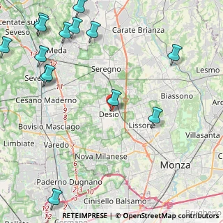 Mappa Via Spinelli, 20033 Desio MB, Italia (6.21429)