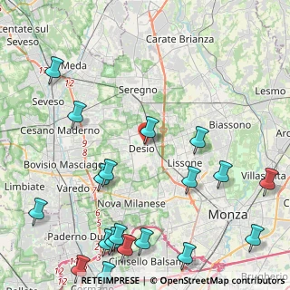 Mappa Via Spinelli, 20033 Desio MB, Italia (6.06684)