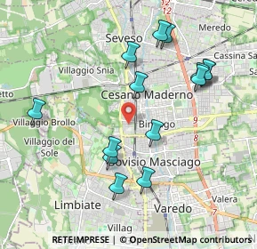 Mappa Via Piemonte, 20031 Cesano Maderno MB, Italia (1.99643)