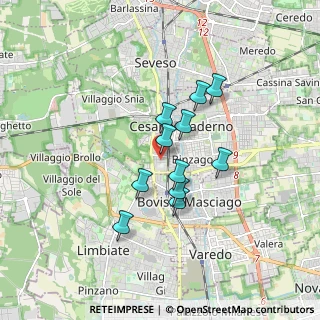 Mappa Via Piemonte, 20031 Cesano Maderno MB, Italia (1.29091)