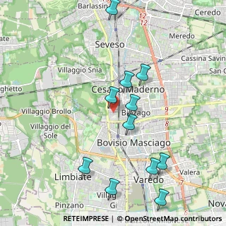 Mappa Via Piemonte, 20031 Cesano Maderno MB, Italia (2.15091)