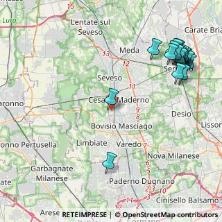 Mappa Via Piemonte, 20031 Cesano Maderno MB, Italia (5.5995)