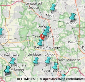 Mappa Via Piemonte, 20031 Cesano Maderno MB, Italia (6.5705)
