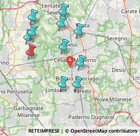 Mappa Via Piemonte, 20031 Cesano Maderno MB, Italia (3.92545)