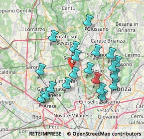 Mappa Via Piemonte, 20031 Cesano Maderno MB, Italia (7.032)