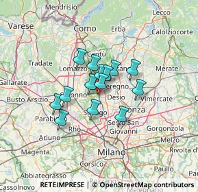 Mappa Via Piemonte, 20031 Cesano Maderno MB, Italia (8.54429)