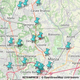 Mappa Viale Mauro Riva, 20851 Lissone MB, Italia (5.79167)