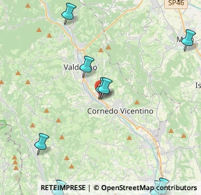 Mappa Via Giacomo Zanella, 36073 Cornedo Vicentino VI, Italia (6.15273)
