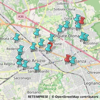 Mappa Via Mantova, 21057 Olgiate Olona VA, Italia (2.2295)