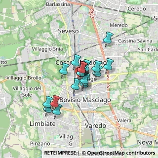 Mappa Via Don Pogliani, 20811 Cesano Maderno MB, Italia (1.027)
