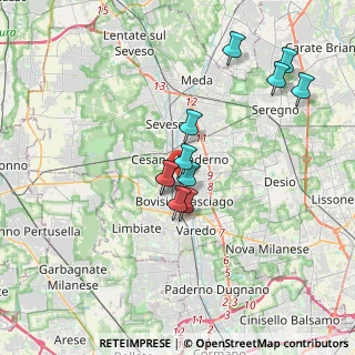 Mappa Via Don Pogliani, 20811 Cesano Maderno MB, Italia (3.12455)