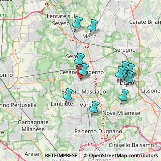 Mappa Via Don Pogliani, 20811 Cesano Maderno MB, Italia (3.72143)