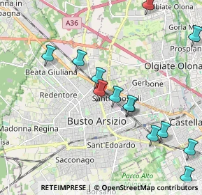 Mappa Via Pietro Verri, 21052 Busto Arsizio VA, Italia (2.81)