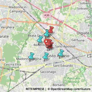 Mappa Via Bolzano, 21052 Busto Arsizio VA, Italia (0.89545)