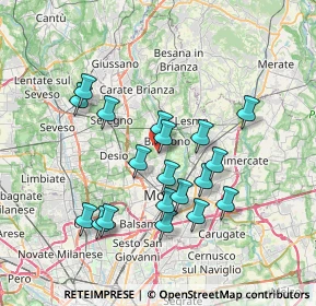 Mappa Via Emilia, 20853 Biassono MB, Italia (6.70263)