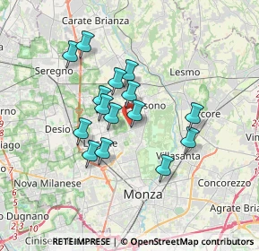 Mappa Via Emilia, 20853 Biassono MB, Italia (2.79333)