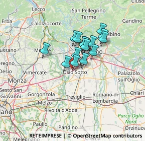 Mappa Via Daniele Manin, 24046 Osio Sotto BG, Italia (9.27267)