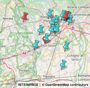 Mappa Via Daniele Manin, 24046 Osio Sotto BG, Italia (7.37944)