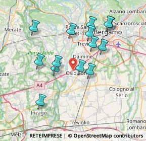 Mappa Via Daniele Manin, 24046 Osio Sotto BG, Italia (7.13857)