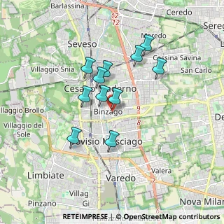 Mappa Via Trieste, 20811 Cesano Maderno MB, Italia (1.42636)