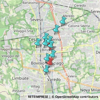 Mappa Via Trieste, 20811 Cesano Maderno MB, Italia (1.12818)