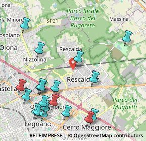 Mappa Via Olona, 20027 Rescaldina MI, Italia (2.5585)