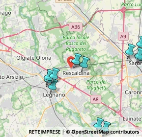 Mappa Via Olona, 20027 Rescaldina MI, Italia (5.42571)