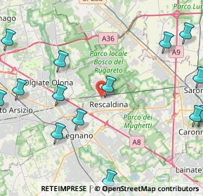Mappa Via Olona, 20027 Rescaldina MI, Italia (6.08)