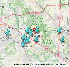 Mappa Via Olona, 20027 Rescaldina MI, Italia (3.40727)