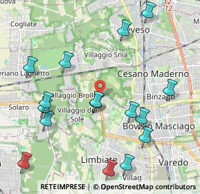 Mappa Via Stelvio, 20812 Limbiate MB, Italia (2.385)