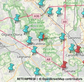 Mappa Via Nazario Sauro, 20027 Rescaldina MI, Italia (6.0555)