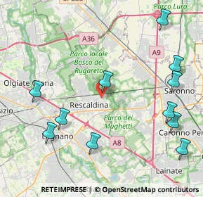 Mappa Via Nazario Sauro, 20027 Rescaldina MI, Italia (5.09455)