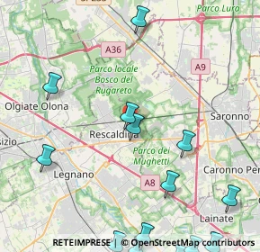 Mappa Via Nazario Sauro, 20027 Rescaldina MI, Italia (6.24467)