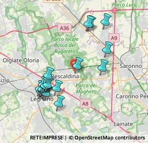 Mappa Via Nazario Sauro, 20027 Rescaldina MI, Italia (3.92421)