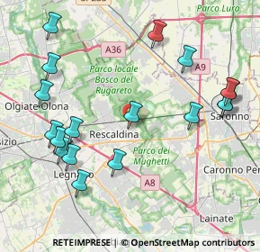 Mappa Via Nazario Sauro, 20027 Rescaldina MI, Italia (4.73611)