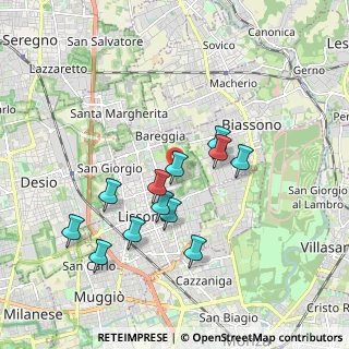 Mappa Via Sansovino, 20851 Lissone MB, Italia (1.69)