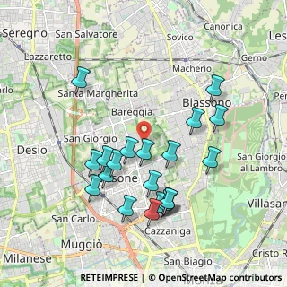 Mappa Via Sansovino, 20851 Lissone MB, Italia (1.899)