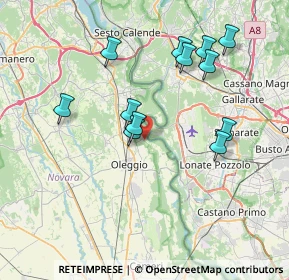Mappa Via Sonzini Moiolo, 28047 Oleggio NO, Italia (7.25)
