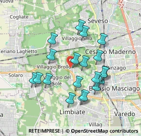 Mappa Via Enna, 20812 Limbiate MB, Italia (1.685)