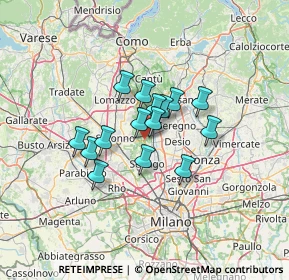 Mappa Via Enna, 20812 Limbiate MB, Italia (8.95933)