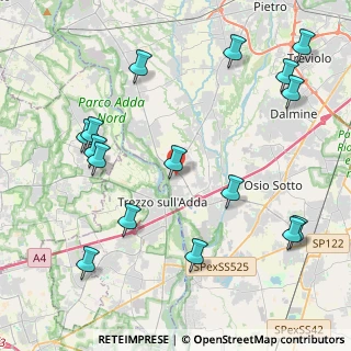 Mappa Via S. Rocco, 24042 Capriate San Gervasio BG, Italia (5.08125)