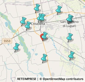 Mappa Via Salvo D'Acquisto, 35013 Cittadella PD, Italia (4.39)