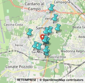 Mappa Via Monte Golico, 21017 Samarate VA, Italia (1.13385)