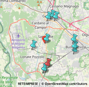 Mappa Via Monte Golico, 21017 Samarate VA, Italia (4.09167)