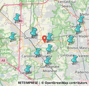 Mappa Via Gaetano Donizetti, 20033 Solaro MI, Italia (4.27769)