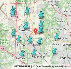 Mappa Via Gaetano Donizetti, 20033 Solaro MI, Italia (3.99263)