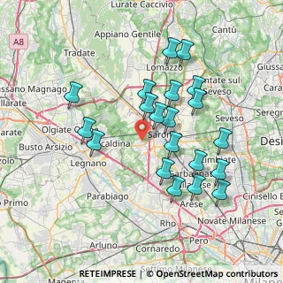 Mappa Via Don Olimpio Moneta, 21040 Uboldo VA, Italia (7.0735)
