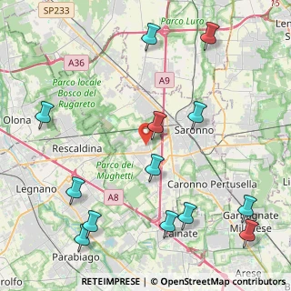 Mappa Via Don Olimpio Moneta, 21040 Uboldo VA, Italia (5.40923)